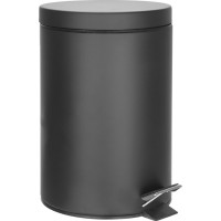 Aqualine SIMPLE LINE odpadkový kôš okrúhly 12l, čierna mat 26112