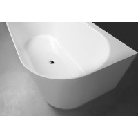 Polysan SUSSI L rohová stojaca vaňa, liaty mramor 170x70x49, 5cm, biela 90177L