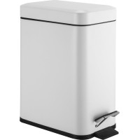Aqualine SIMPLE LINE odpadkový kôš obdĺžnikový 5l, biela mat GAQ005W