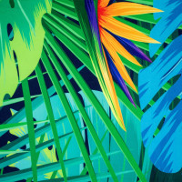 Rýchloschnúca plážová osuška 210x75 cm - Strelitzia Blue