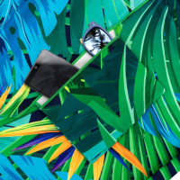 Rýchloschnúca plážová osuška 210x75 cm - Strelitzia Blue