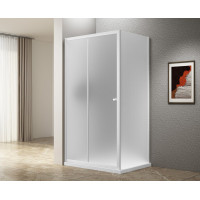 Aqualine UGGA posuvné sprchové dvere 1200mm, sklo Brick, biela AWS120