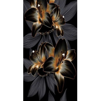 NORIMPEX Diamantové maľovanie Ľalia čiernozlatá 80x40cm