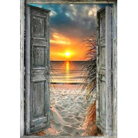 NORIMPEX Diamantové maľovanie Výhľad na pláž 30x40cm