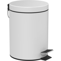 Aqualine SIMPLE LINE odpadkový kôš okrúhly 5l, biela mat 28105