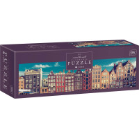 INTERDRUK Panoramatické puzzle: Around the World: Amsterdam 1000 dielikov
