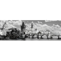 INTERDRUK Panoramatické puzzle: Around the World: Praha, Česko 1000 dielikov