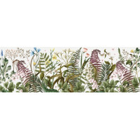INTERDRUK Panoramatické puzzle: Flowers: Paprade a kvety 1000 dielikov