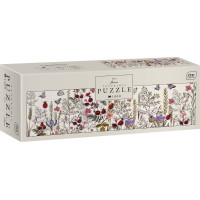 INTERDRUK Panoramatické puzzle: Flowers: Rozkvitnutá lúka 1000 dielikov