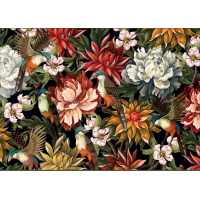 INTERDRUK Puzzle Secret Garden: Vtáky medzi kvetinami 1000 dielikov