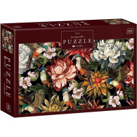 INTERDRUK Puzzle Secret Garden: Vtáky medzi kvetinami 1000 dielikov