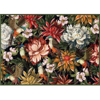 INTERDRUK Puzzle Secret Garden: Vtáky medzi kvetinami 1000 dielikov