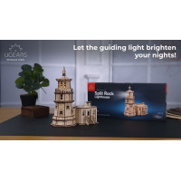 UGEARS Svietiace 3D puzzle Maják Split Rock 295 dielikov