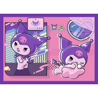 TREFL Puzzle Deň s Kuromi 4v1 (35,48,54,70 dielikov)