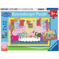 RAVENSBURGER Puzzle Prasiatko Peppa na oslave 2x12 dielikov