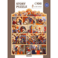 DJECO Puzzle s príbehom Kráľ Artuš 100 dielikov
