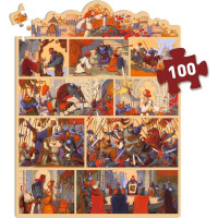 DJECO Puzzle s príbehom Kráľ Artuš 100 dielikov