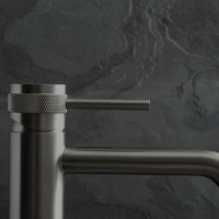 Umývadlová batéria MAXMAX Rea LUNGO GRIP - vysoká - gun grey