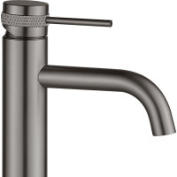 Umývadlová batéria MAXMAX Rea LUNGO GRIP - nízka - gun grey