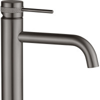 Umývadlová batéria MAXMAX Rea LUNGO GRIP - vysoká - gun grey