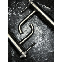 Umývadlová batéria MAXMAX Rea LUNGO GRIP - nízka - gun grey