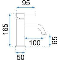 Umývadlová batéria MAXMAX Rea LUNGO GRIP - nízka - gun grey