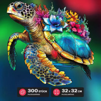 EscapeWelt Drevené puzzle Korytnačka 300 dielikov