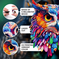 EscapeWelt Drevené puzzle Sovy 300 dielikov
