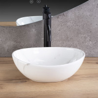 Keramické umývadlo MAXMAX Rea SOFIA mini - CLOUDY - imitácia kameňa