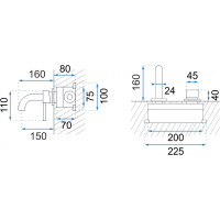 Podomietková batéria MAXMAX Rea LUNGO - brúsená medená