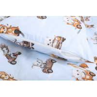 Detské bavlnené obliečky do postieľky 120x90 cm BABYMAM PREMIUM - Preteky zvieratiek