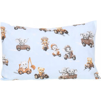 Detské bavlnené obliečky do postieľky 120x90 cm BABYMAM PREMIUM - Preteky zvieratiek