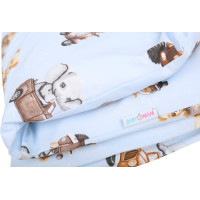 Detské bavlnené obliečky do postieľky 120x90 cm BABYMAM PREMIUM - Preteky zvieratiek