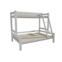 Detská poschodová posteľ s rozšíreným spodným lôžkom z MASÍVU 200x90cm so šuplíkmi PAVLÍNA