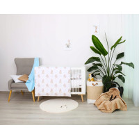 Detské bavlnené obliečky do postieľky 135x100 cm BABYMAM PREMIUM - Veselý jednorožec