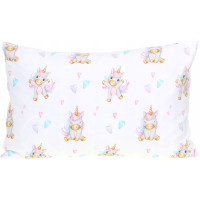 Detské bavlnené obliečky do postieľky 135x100 cm BABYMAM PREMIUM - Veselý jednorožec