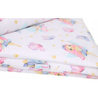 Detské bavlnené obliečky do postieľky 135x100 cm BABYMAM PREMIUM - Víly