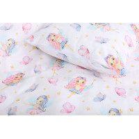 Detské bavlnené obliečky do postieľky 135x100 cm BABYMAM PREMIUM - Víly