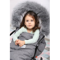 Detský fusak do kočíka BABYMAM Maxi - tmavo šedý melange