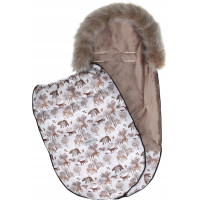 Detský fusak do kočíka BABYMAM Maxi - Zimný les/cappuccino