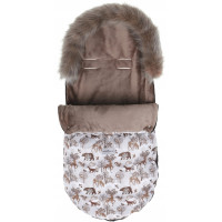 Detský fusak do kočíka BABYMAM Maxi - Zimný les/cappuccino