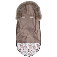 Detský fusak do kočíka BABYMAM Maxi - Zimný les/cappuccino