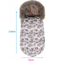 Detský fusak do kočíka BABYMAM Maxi - Zimný les/cappuccino