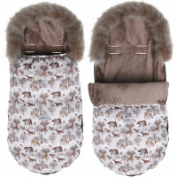 Detský fusak do kočíka BABYMAM Maxi - Zimný les/cappuccino