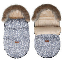 Detský fusak do kočíka BABYMAM Premium - Boho/béžový