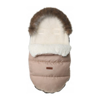 Detský fusak do kočíka BABYMAM Premium - Cappuccino/baránok ecru