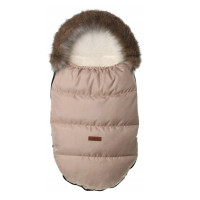 Detský fusak do kočíka BABYMAM Premium - Cappuccino/baránok ecru