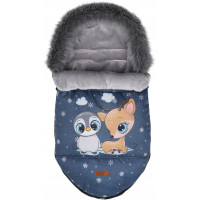 Detský fusak do kočíka BABYMAM Premium - Najlepší priateľ/sivý