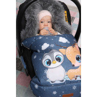 Detský fusak do kočíka BABYMAM Premium - Najlepší priateľ/sivý