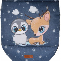 Detský fusak do kočíka BABYMAM Premium - Najlepší priateľ/sivý
